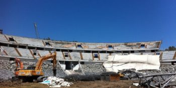 Yıkılan İnönü Stadyumu’nun Yürek Burkan İnşaat Fotoğrafları