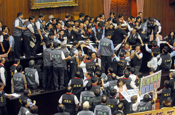 Taiwan Legislature Brawl