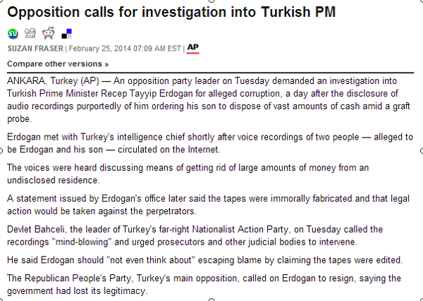 Opposition calls for investigation into Turkish PM