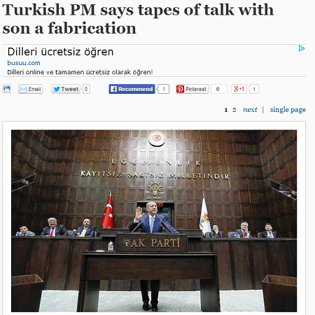 Turkish PM says tapes of talk with son a fabrication chicagotribune.com