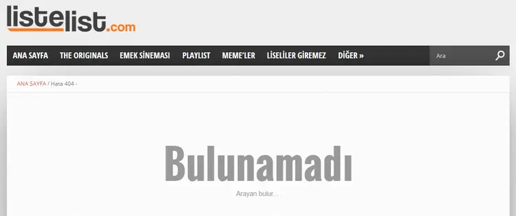 listelist-bulunamadi