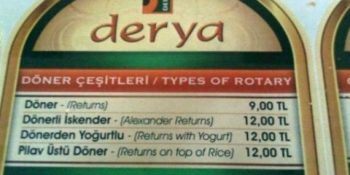 İngilizceyi Yanlış Anlamış 14 Efsane Restoran Menüsü