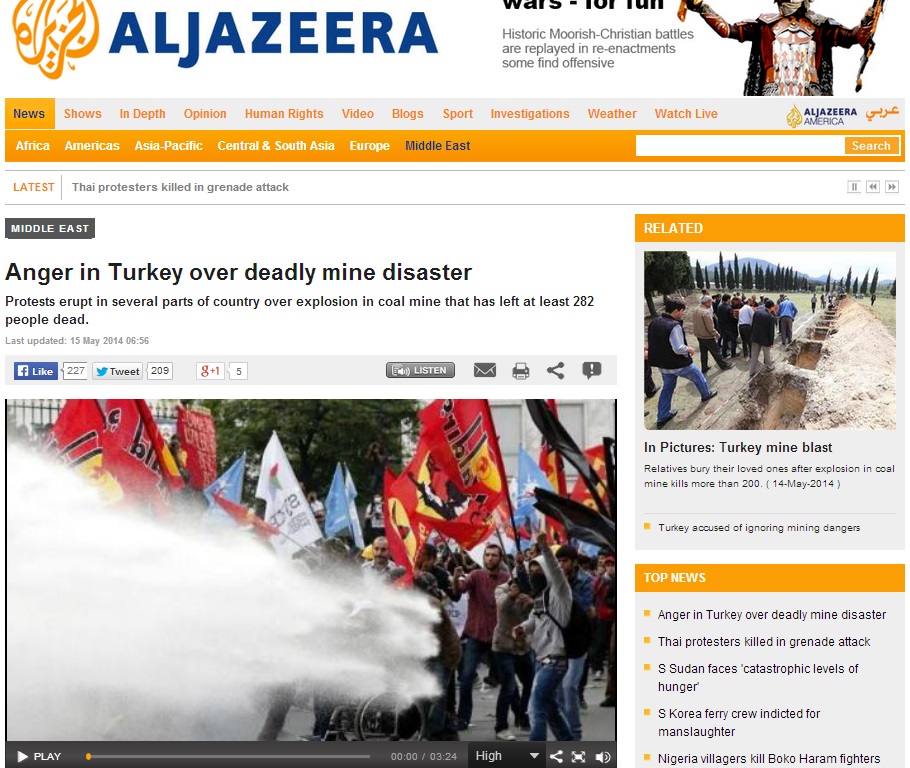 aljazeera-Anger in Turkey over deadly mine disaster