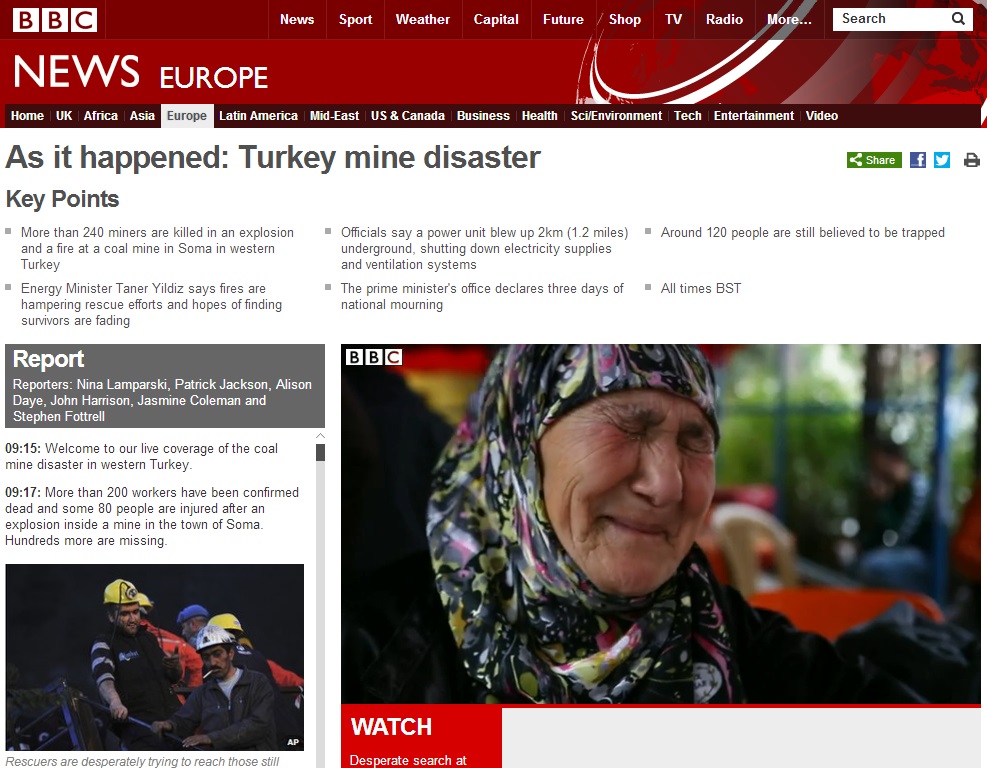 bbc-As it happened Turkey mine disaster