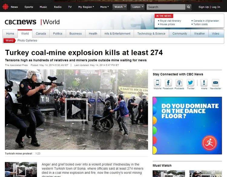 cbcnews-Turkey coal-mine explosion kills at least 274