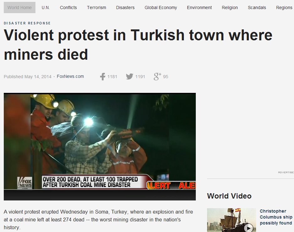 foxnews-Violent protest in Turkish town where miners died