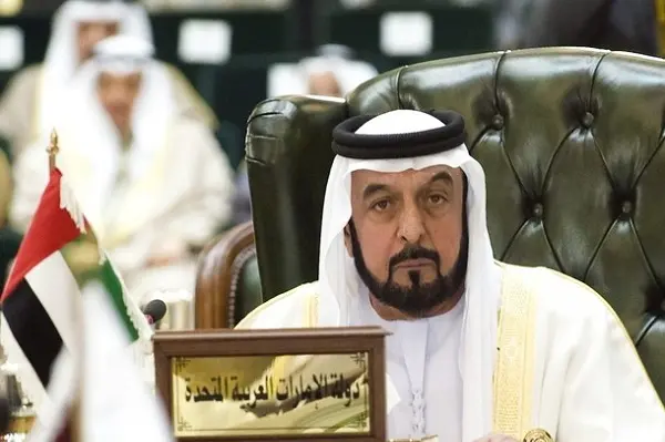 UAE President Sheikh Khalifa bin Zayed al-Nahyan listens to closing remarks during the closing ceremony of the GCC summit in Bayan Palace