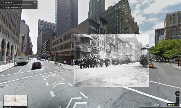 1914 German reservists on 5th Avenue, New York