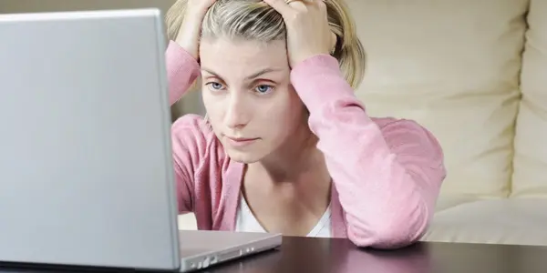 Frustrated computer user