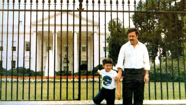Pablo Escobar and his son