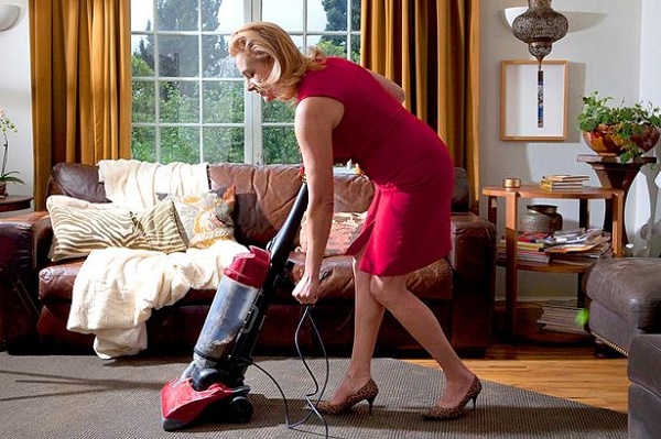 Woman-vacuuming
