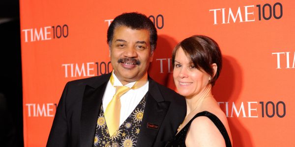 Neil deGrasse Tyson and wife Alice Young arrive at the 2014 TIME 100 Gala held at Frederick P. Rose Hall, Jazz at Lincoln Center on Tuesday, April 29, 2014 in New York. (Photo by Evan Agostini/Invision/AP)