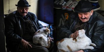 İkinci El Ayakkabı Tamiri Yaparak Kedisi Osman’la Hayata Tutunan Mehmet Yavuz’un Hikayesi