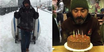 Sokaklarda Kağıt Toplayan Mehmet Abi’ye Birkaç Güzel Yürekli İnsandan Doğum Günü Sürprizi