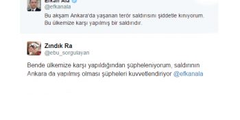 Efkan Ala’nın Ankara Patlaması İçin Yaptığı Yüreklere Su Serpen Açıklamasına Gelen 13 Kınayan Cevap