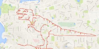 Strava Programıyla Yollara Çizilmiş 15 Bisikletçi Resim