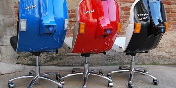 Eski Vespa Motorların Geri Dönüşümü: 13 Fotoğrafla Aşırı Sevimli Ofis Sandalyeleri