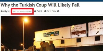 Michael Sikkofield’dan 15 Temmuz Darbe Girişimine Yönelik Mutlaka Okumanız Gereken Bir Yazı