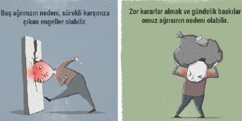 9 Etkileyici İllüstrasyonla Bedenimizdeki Ağrıların Psikolojik Nedenleri