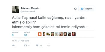 Atilla Taş’ın Yapabileceği En Büyük Kötülüğün FETÖ Üyeliği Değil Ham Çökelek Olduğunun Kanıtı 16 Tweet