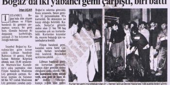 İstanbul Boğazı’ndaki Büyük Kaza ve Boğazın Derinliklerinde Yatan 22 Bin Koyun
