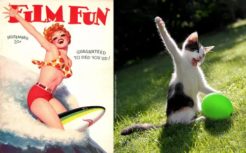 05 pinup kız kedi