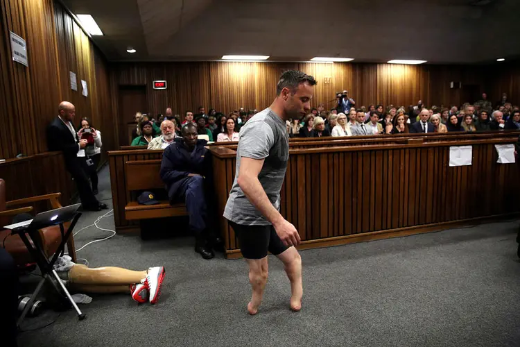 2013 murder of his girlfriend Reeva Steenkamp, at Pretoria High Court, South Africa June 15, 2016