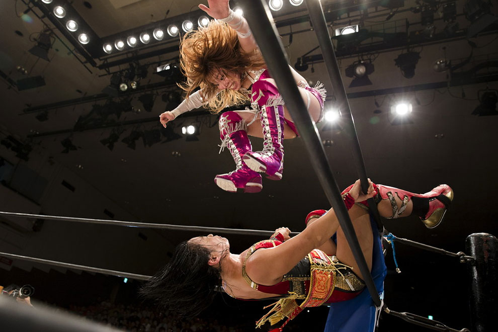 Stardom female professional wrestling show at Korakuen Hall in Tokyo, Japan, July 26, 2015.