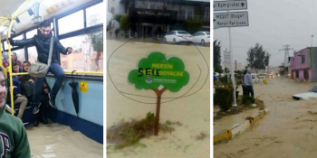 Mersin’de Devam Eden Şiddetli Yağışın Sebep Olduğu Selden 16 Korkutucu Kare