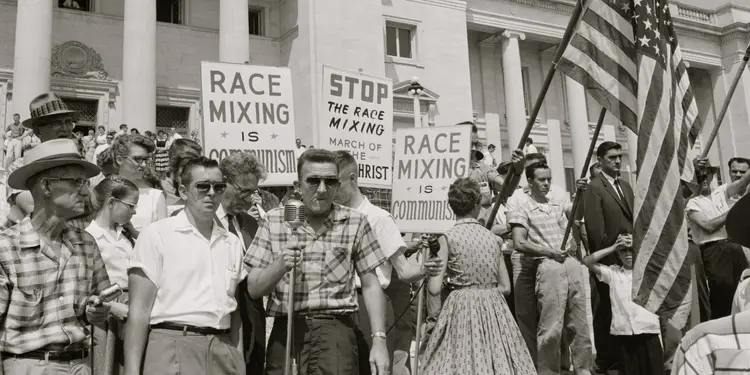 Little Rock, 1959. Rally at state capitol