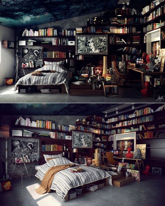 02 yatak odası kitaplık