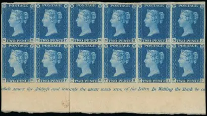 Twopenny-Blue-Plate-I-block-12-Chartwell-410