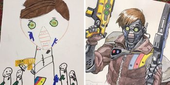 Küçük Kızının Amatör Çizimlerini Anime Karakterlerine Çeviren Babadan 12 Müthiş Çizim