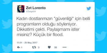 Kadınların Güvenliği İçin Geliştirilmiş Uygulamaları Derleyen Twitter Kullanıcısı