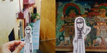 Seyahat Ettiği Yerlerde Poz Vermekten Çekinen İllüstratörden 16 Sevimli Fotoğraf