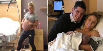 Doğum Yapmayı Beklerken Hastane Odasında Yaptığı Egzersizle Dikkatleri Çeken Anne