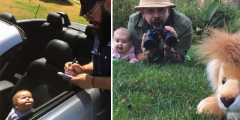 Kostüm Giyip Fotoğraf Çeken Baba-Kızın Eğlenceli 12 Fotoğrafı