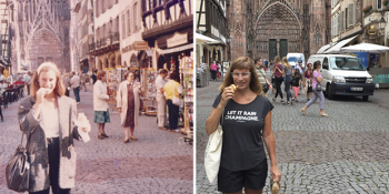 Genç Bir Kızken Gezdiği Yerlerde 30 Yıl Sonra Aynı Şekilde Fotoğraf Çektiren Kadın