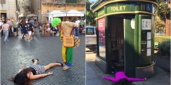 Selfie’nin Dozunu Kaçıran İnsanları Protesto Etmek İçin Ölü Gibi Yatan Troll Kadın