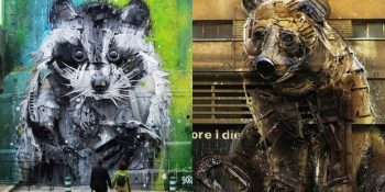 Atık Sorununa Dikkat Çekmek İçin Üç Boyutlu Grafitiler Yapan Sokak Sanatçısı: Bordalo II