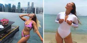 Instagram’daki Bikinili Fotoğrafların Arka Planını Tüm Gerçekliğiyle Gösteren Fitness Bloggerı