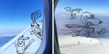 Sıkıntıdan Uçak Camlarına Popüler Kültür İkonları Resmeden Sanatçıdan 13 Eğlenceli Çizim