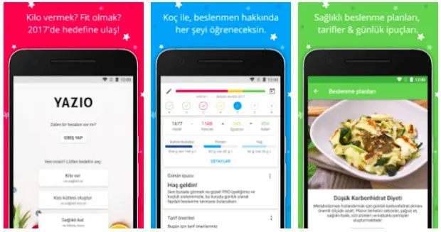 YAZIO kalori sayma uygulamasI