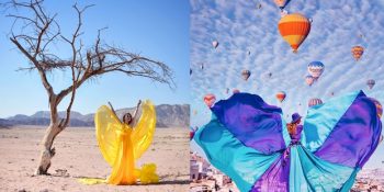 Rus Bloggerın Tasarladığı Elbiselerle Büyüleyici Yerlerde Çektiği 21 Etkileyici Fotoğraf