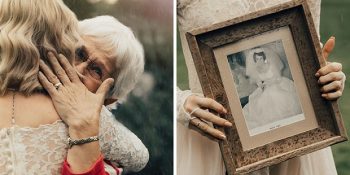 Düğününde Büyükannesinin 55 Yıllık Gelinliğini Giyerek Sürpriz Yapan Güzel Torun