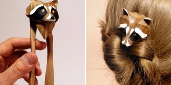 Doğanın En Sevimli Canlılarının Sanatla Buluştuğu 24 Ahşap Saç Tokası