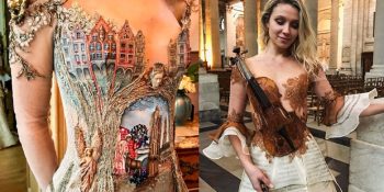 Fransız Tasarımcının Farklı Malzemeler Kullanarak Tasarladığı Masalsı Elbiseler