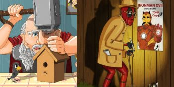 Süper Kahramanların Yaşlı Hallerini Çizen Rus Sanatçıdan 15 Leziz İllüstrasyon