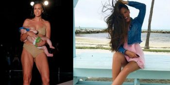 Podyumda Bebeğini Emzirirken Yürüyerek Tüm Dikkatleri Üzerine Çeken Mara Martin