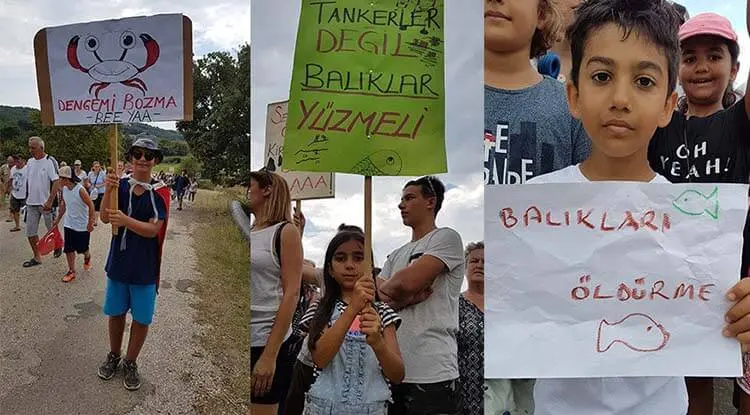 saros körfezi doğal gaz limanı protesto